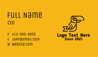 Black Monoline Toucan Business Card Image Preview