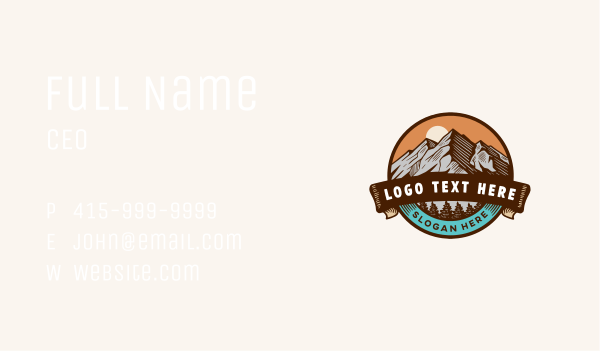 Mountain Summit Adventure Business Card Design Image Preview