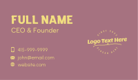Handcrafted Cosmetic Wordmark Business Card Image Preview