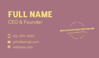 Handcrafted Cosmetic Wordmark Business Card Image Preview