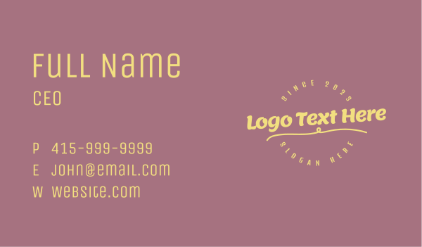 Handcrafted Cosmetic Wordmark Business Card Design Image Preview