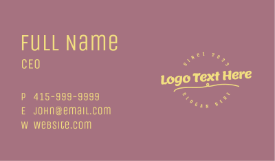 Handcrafted Cosmetic Wordmark Business Card Image Preview