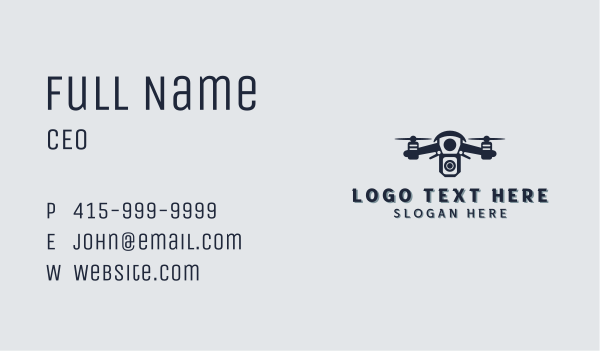 Quadcopter Surveillance Camera Business Card Design Image Preview