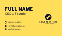 Yellow Electric Letter N Business Card Design