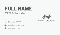 Classic Swoosh Letter H Business Card Image Preview