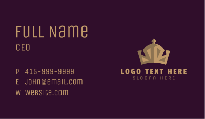 Gold Expensive Crown Business Card Image Preview