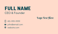 Beauty Spa Script  Business Card Design