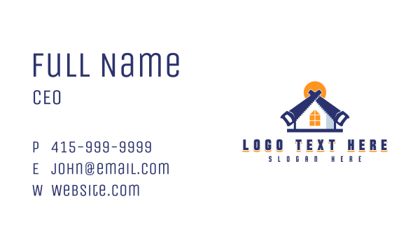 House Saw Repair Business Card Design Image Preview