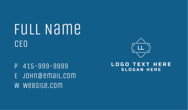 White Contractor Letter  Business Card Design Image Preview