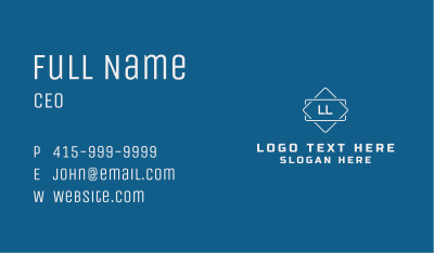 White Contractor Letter  Business Card Image Preview
