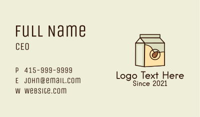 Almond Milk Box Business Card Image Preview