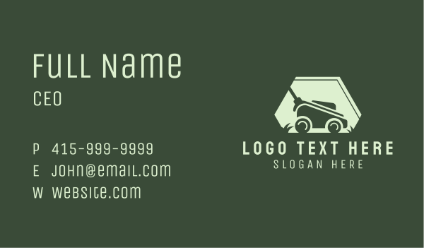 Lawn Mower Machine  Business Card Design Image Preview