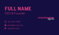 Neon Night Club Wordmark Business Card Image Preview