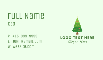 Christmas Tree Home Decoration Business Card Image Preview