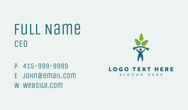 Natural Health Fitness Business Card Design Image Preview