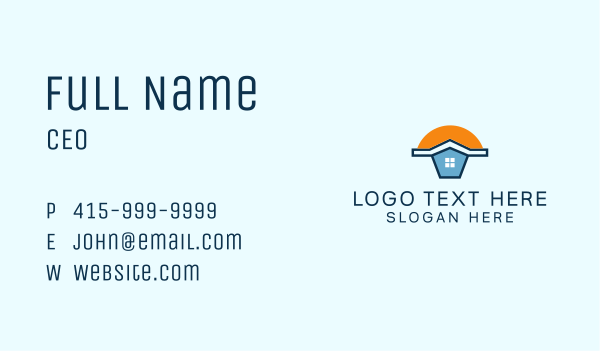 Sunrise Home Rental  Business Card Design Image Preview