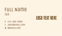 Brown Safari Text  Business Card Image Preview