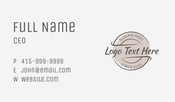 Generic Firm Emblem Business Card Design Image Preview