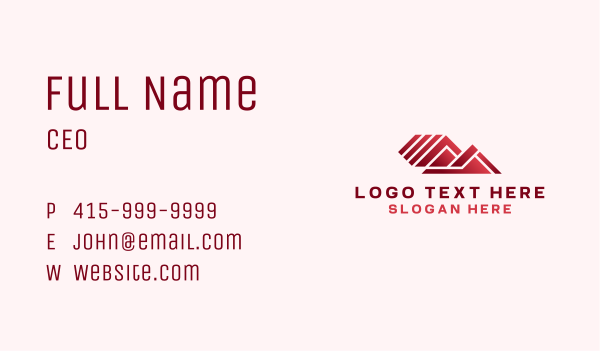 Residential Roof Contractor Business Card Design Image Preview