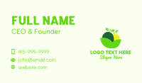 Fresh Fruit Leaf Bowl Business Card Design