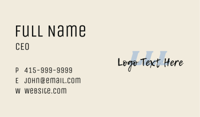 Script Cosmetics Lettermark Business Card Image Preview