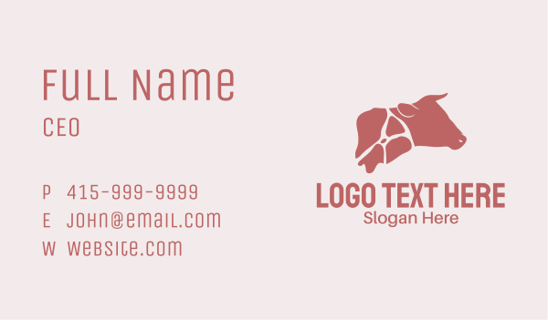 Beef Cuts Business Card Design Image Preview