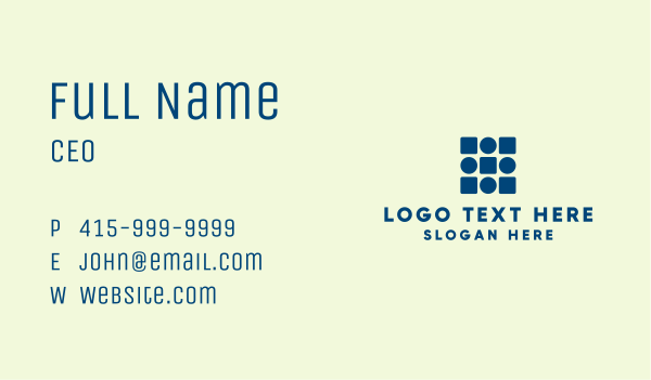 Modern Circle And Square Business Card Design Image Preview