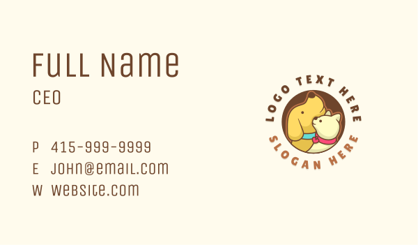 Dog Cat Veterinary Business Card Design Image Preview