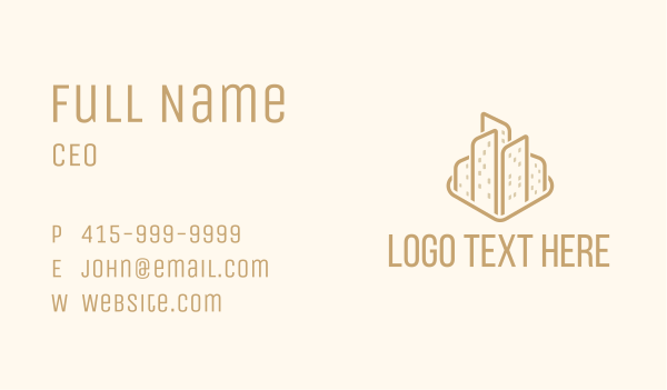 Brown Skyscrapers Business Card Design Image Preview
