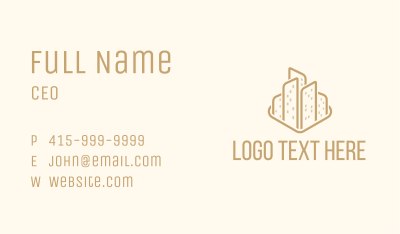 Brown Skyscrapers Business Card Image Preview