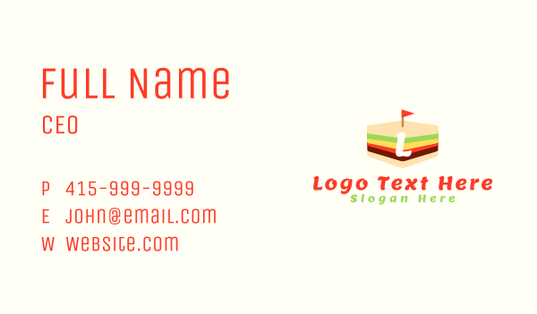 Sandwich Flag Lettermark Business Card Design Image Preview
