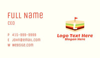 Sandwich Flag Lettermark Business Card