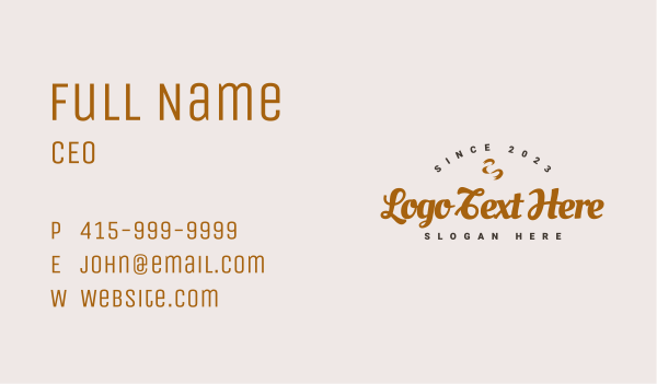 Classic Clothing Brand Wordmark Business Card Design Image Preview
