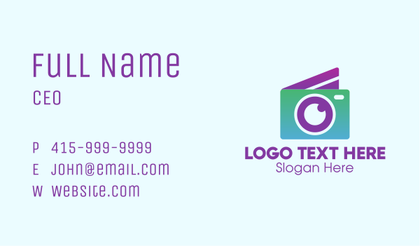 Modern Disposable Camera Business Card Design Image Preview