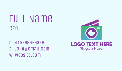 Modern Disposable Camera Business Card Image Preview
