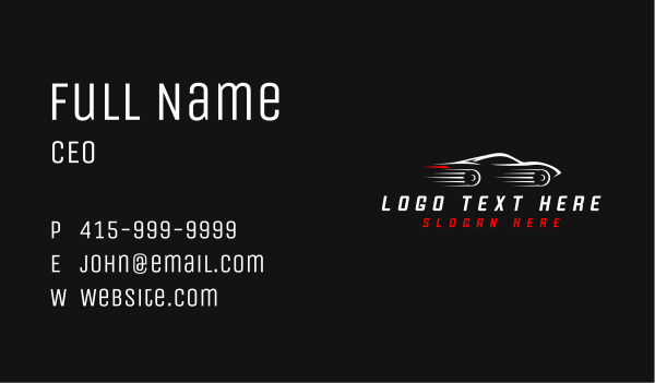 Fast Car Automotive Business Card Design Image Preview