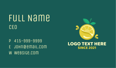 Lime Juice Extract Business Card Image Preview