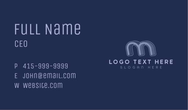 Business Multimedia Letter M Business Card Design Image Preview