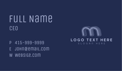 Business Multimedia Letter M Business Card Image Preview