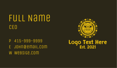 Tribal Aztec Relic Business Card Image Preview