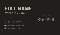 Gothic Brand Wordmark Business Card Image Preview