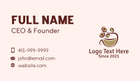 Organic Coffee Latte  Business Card Image Preview