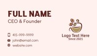 Organic Coffee Latte  Business Card Design