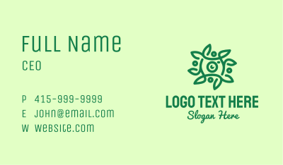 Green Vine Camera Lens Business Card Image Preview