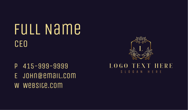 Luxury Flower Florist Business Card Design Image Preview