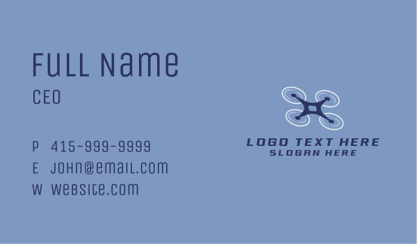 Outdoor Flying Drone Business Card Design Image Preview