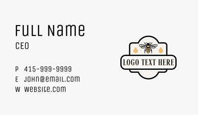 Honey Droplet Bee Business Card Image Preview