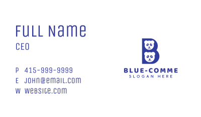 Blue B Panda  Business Card Image Preview