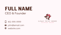 Lady Ribbon Hat Business Card Image Preview