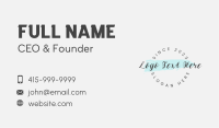 Cosmetics Business Round Wordmark Business Card Image Preview